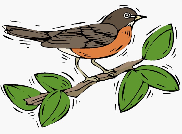Zdjęcie przedstawia grafikę ptaszka na gałęzi