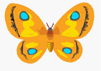 Zdjęcie przedstawia grafike motyla